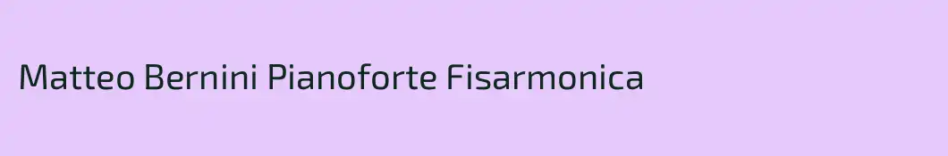 Matteo Bernini Pianoforte Fisarmonica